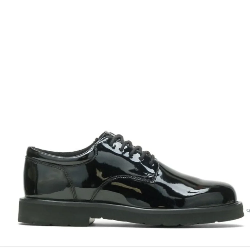 BATES Men's Black Gloss Service Uniform Duty Work Oxford Shoes